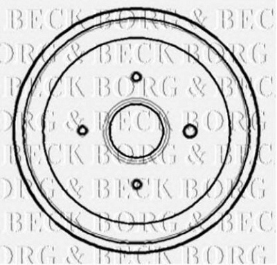 BORG & BECK bbr7169 -  Тормозной барабан